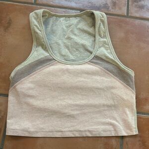 Beyond yoga spacedye crop built in bra top